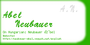 abel neubauer business card